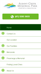 Mobile Screenshot of albanycreekcrem.com.au